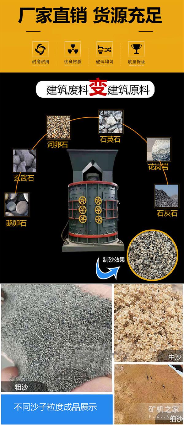 1500立軸式復合制砂機物料處理