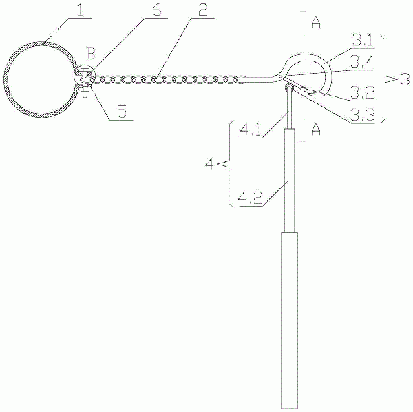 便于摘掛的礦用液壓單體支柱的防倒鏈的制作方法