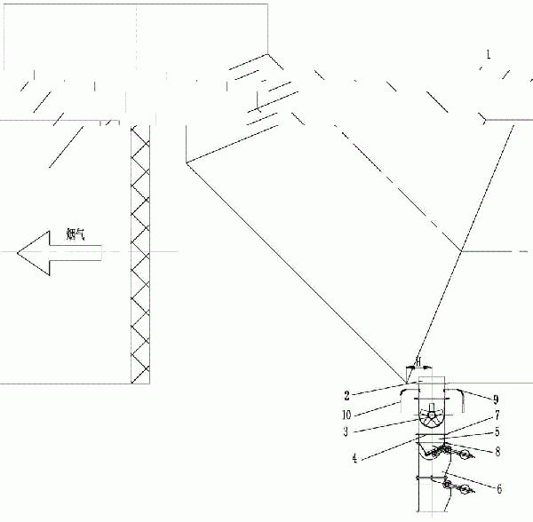 脫硫塔底煙道排灰裝置的制作方法