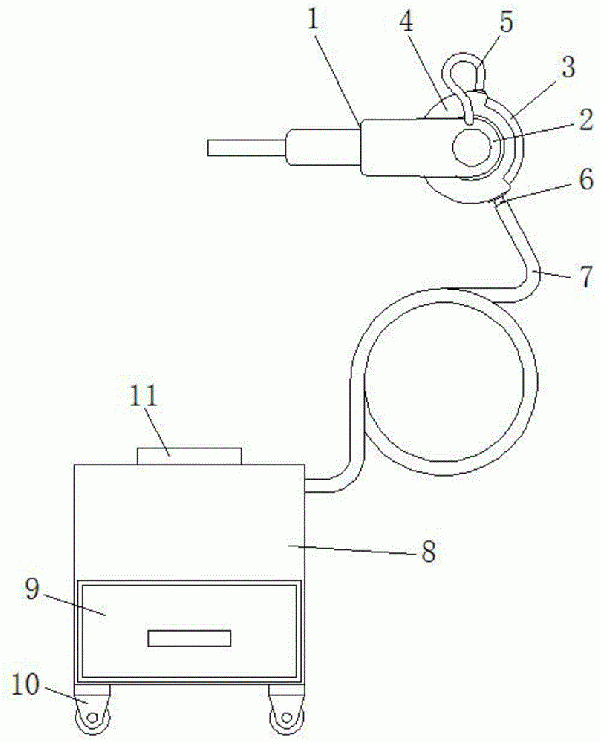 手持式角磨機安全防護用除塵降噪裝置的制作方法