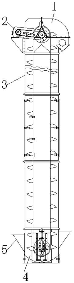 具有防堵塞結(jié)構(gòu)的斗式提升機(jī)的制作方法