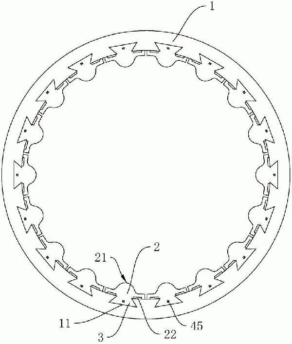 棒磨機(jī)內(nèi)襯的連接結(jié)構(gòu)