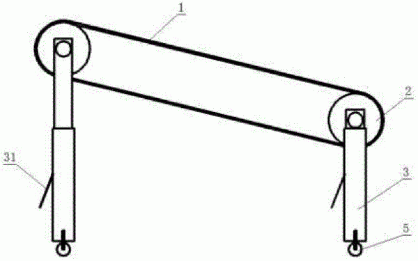 物料輸送方向可調(diào)整的帶式輸送機(jī)