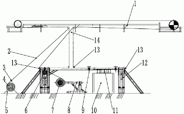 長距離帶式輸送機(jī)輸送帶更換裝置