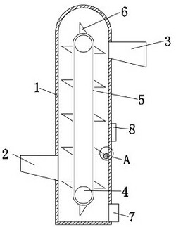 斗式提升機(jī)提升帶保護(hù)結(jié)構(gòu)