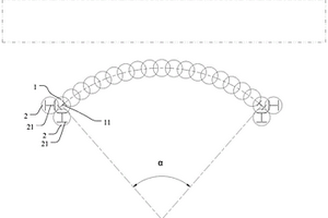 臨近建筑物軟土地質(zhì)拱形支護(hù)結(jié)構(gòu)