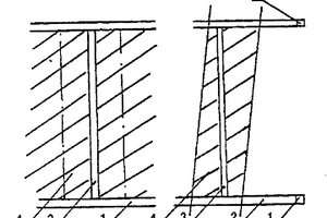 采用兩種材料膠結(jié)的人工間柱構(gòu)筑方法