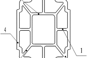 木塑復(fù)合材料帶過渡圓角多孔四方形型材