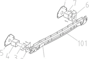 輕量化的后保險(xiǎn)杠橫梁總成結(jié)構(gòu)