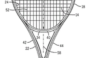 構(gòu)造成相對于縱向軸線在多個(gè)方向上具有增大的柔韌性的球拍