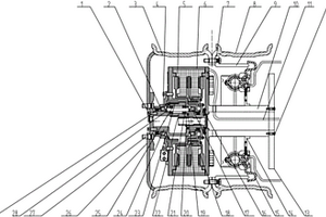 雙式車輪輪轂電機(jī)總成拓?fù)浣Y(jié)構(gòu)、新能源汽車