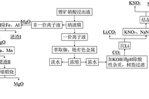 鋰礦硝酸浸出液膜法生產碳酸鋰的方法