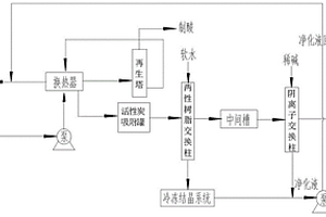 脫除有機胺脫硫溶液中硫酸根離子和氯離子及減少有機胺溶液損失的工藝