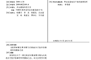 無機鋁硅酸鹽聚合物與有機高分子復合膠凝材料的制備方法