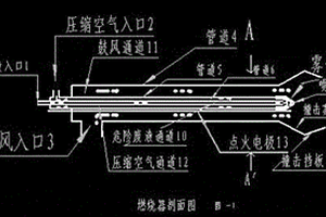 一種處置工業(yè)危險廢液的霧化燃燒器