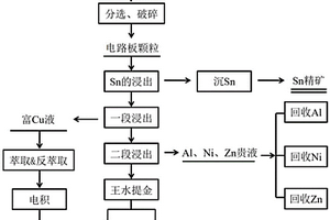 一種從廢舊電路板中回收多種稀貴金屬的方法