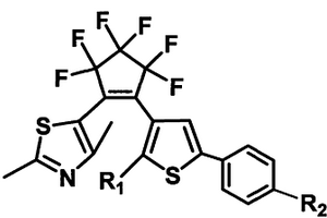 光致變色噻吩噻唑雜環(huán)混聯(lián)型不對稱全氟環(huán)戊烯化合物及制備方法和應(yīng)用