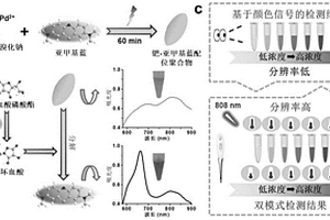 比率型鈀-亞甲基藍(lán)配位聚合物納米探針、制備方法及應(yīng)用