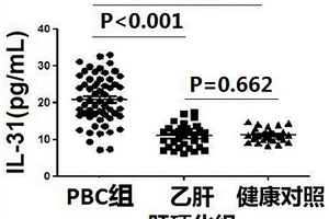 白介素31在制備原發(fā)性膽汁性膽管炎診斷試劑或試劑盒中的應(yīng)用