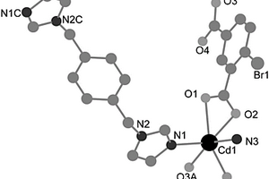 4-溴間苯二甲酸和1,4-二(咪唑-1-亞甲基)苯混配鎘配合物及制備方法