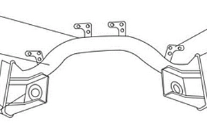 板簧前吊耳橫梁總成