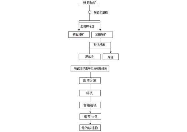 鎳鉬鈾礦選冶分離方法