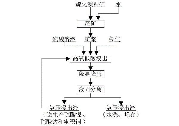 硫化鎳精礦的氧壓浸出方法