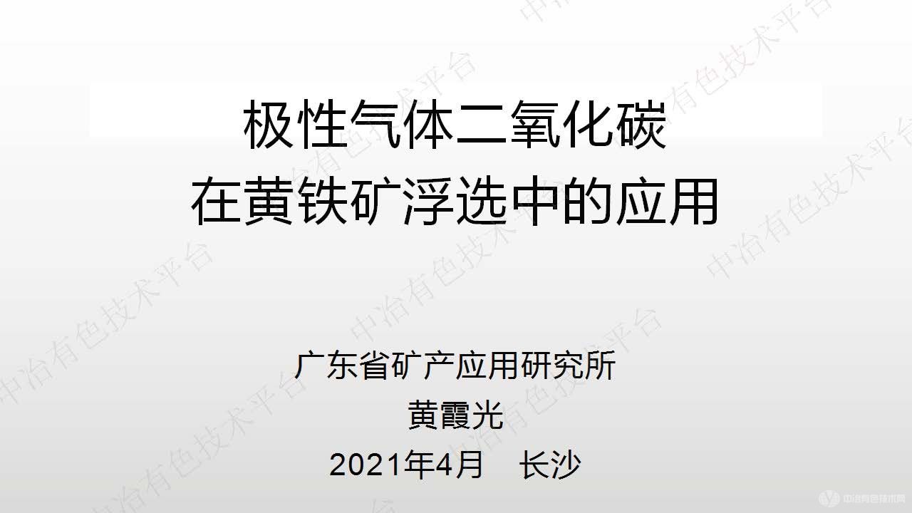 極性氣體二氧化碳在黃鐵礦浮選中的應(yīng)用