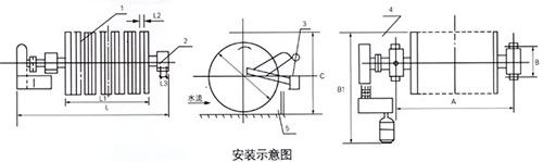 RCKW永磁盤式尾礦回收機(jī)安裝示意圖